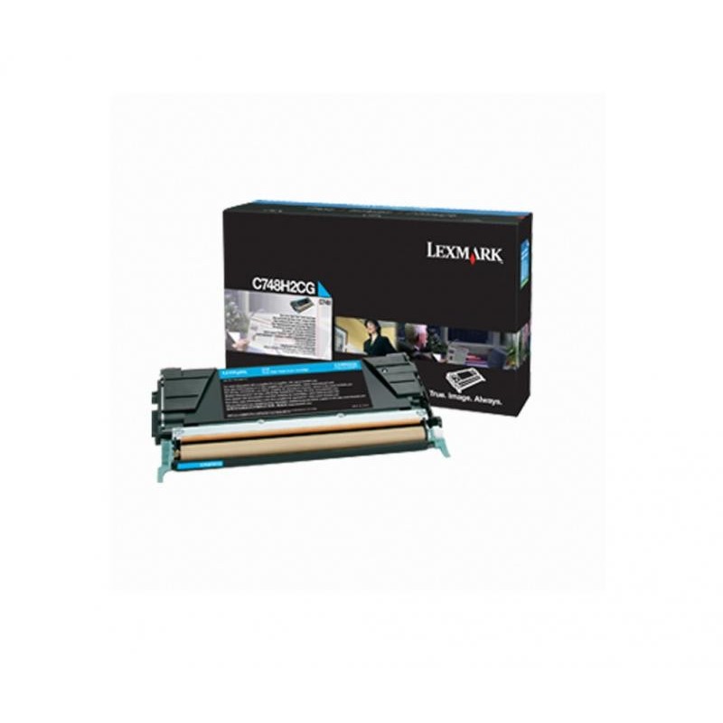 Toner lexmark c748h2cg cyan 10 k c748de  c748dte  c748e