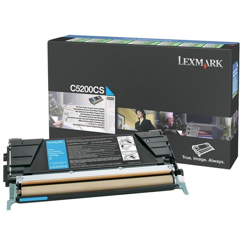 Toner lexmark c5200cs cyan 1.5 k c520n  c530dn