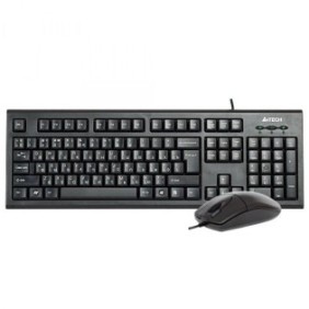 Kit tastatura + mouse a4tech kr-8520d cu fir negru tastatura kr-85 mouse op-620d0b anti-rsi usb