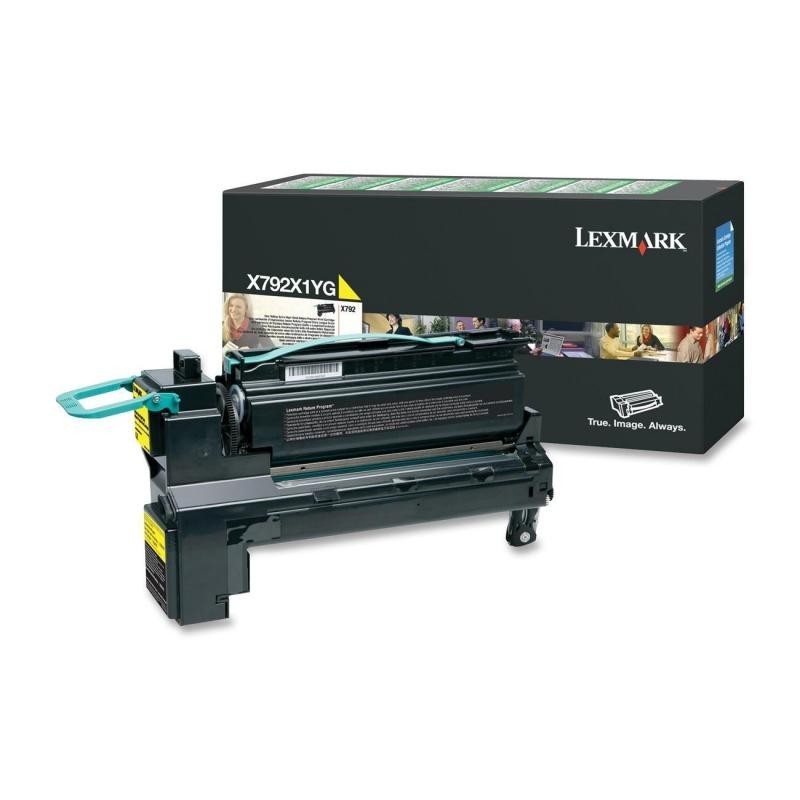 Toner lexmark x792x1yg yellow 20 k x792de  x792de gov s36 hv x792dte  x792dte statoil  x792dtfe