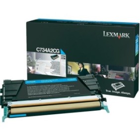 Toner lexmark c734a2cg cyan 6 k c734dn  c734dtn  c734dw c734n  c736dn  c736dtn  c736n  x734de  x736de