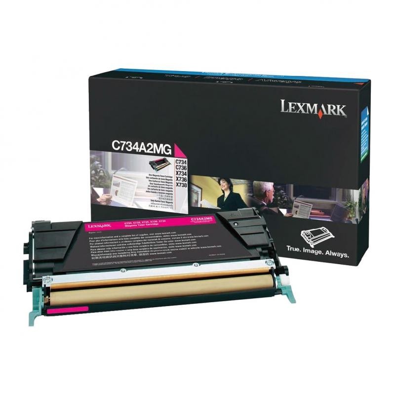 Toner lexmark c734a2mg magenta 6 k c734dn  c734dtn  c734dw c734n  c736dn  c736dtn  c736n  x734de  x736de