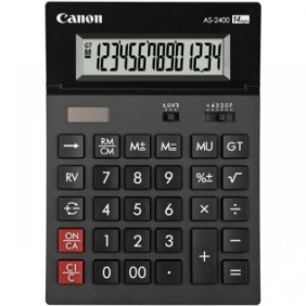 Calculator birou canon as2400 14 digiti ribbon display lcd ajustabil functie business tax si conversie moneda