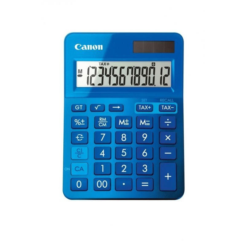 Calculator birou canon ls123kbl albastru 12 digiti ribbon display lcd functie business tax si conversie