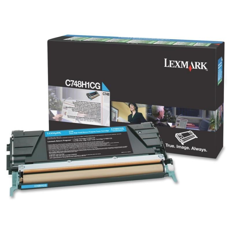 Toner lexmark c748h1cg cyan 10 k c748de  c748dte  c748e.