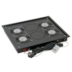 Panou ventilatie triton pentru rack de podea 19 4 ventilatoare 230v/60w cu termostat bimetalic flux