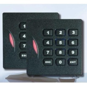Cititor de proximitate rfid (125khz) cu tastatura alimentar 12vcc conectivitate wiegand 26 format iesire card