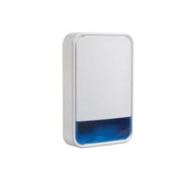 Sirena de exterior wireless dsc pg-8911b supervizata 110db protectie ip66 lampa stroboscopica (blue) tehnologie powerg