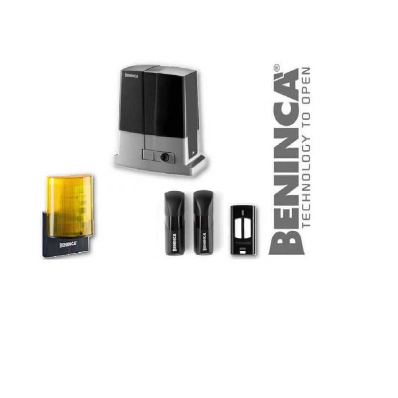 Kit automatizare pentru porti culisante kbull8m beninca kitulcontinemotor kbull8m cu centrala inclusa si receptor radio