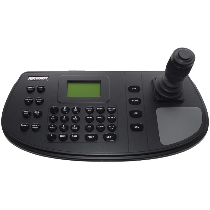 Tastatura hikvision ds-1200ki joystick pe 4 axe ecran 128x64management pentru 16 utilizatori 1 administrator si