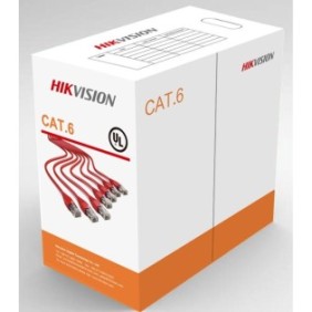 Cablu u/utp cat.6 hikvision ds-1ln6-uu 4x23awg material cupru integral ansi/tia-568-c.2 pvc cutie 305 metri.