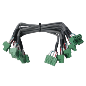 Honeywell daisy chain cable provides an rs-485 communication and power bus between the nine modules