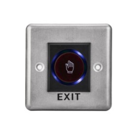 Buton de iesire cu infrarosu incastrabil nd-eb15-1 iesirecontact:no/nc icon: hand led stare bi-color: albastru- verdedistanta a