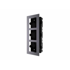 Panou frontal pentru 3 module videointerfon modular hikvision ds-kd-acf3 permite conectarea a 3 module de
