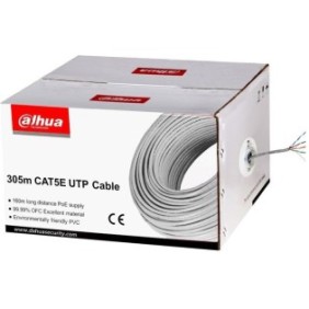Cablu utp cat5e 305m alimentare poe: maxim 160m conductor: 0.45* 4p0.005mm material: 99.9% ofc (oxygen