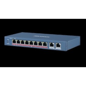 Hikvision unmanaged network switch ds-3e0310hp-e 1× 10/100 mbps hipoe port 7× 10/100 mbps poe ports