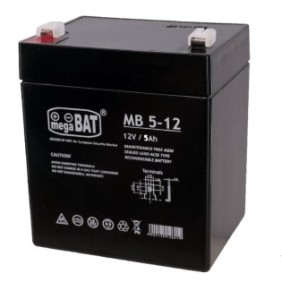 Acumulator vrla agm megabat mb5-12 fara intretinere 5ah 12v. terminal de conexiune faston 187 (4.75x0.8mm)