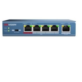 Switch poe 4 porturi hikvision ds-3e0105p-e(b) fara management 4x 100mpoe port 1x 100m uplink port