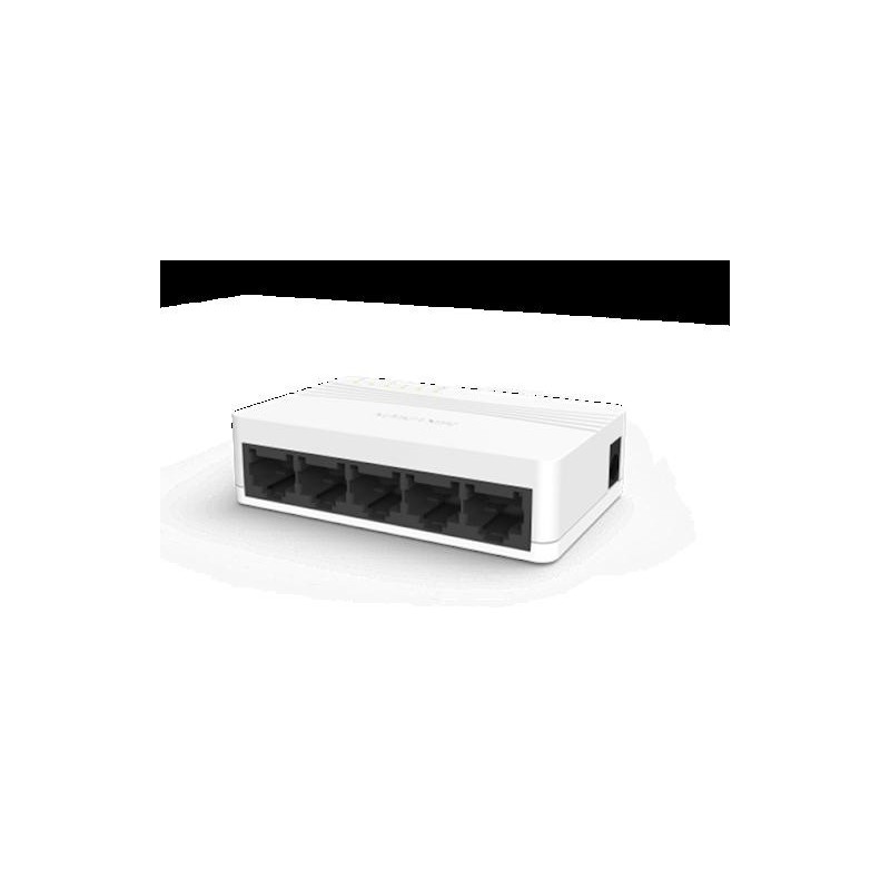 Switch 5 porturi hikvision ds-3e0105d-e  l2 unmanaged 5 × 10/100 mbps adaptive ethernet ports plug