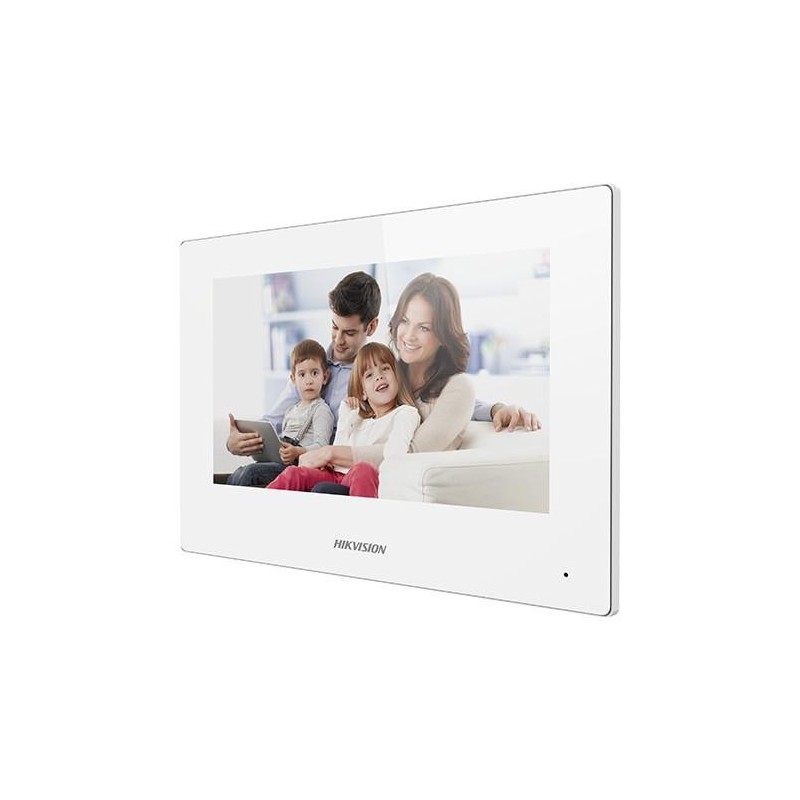 Monitor videointerfon wifi modular 7 color hikvision ds-kh6320-wte1-w culoare alba ecran lcd 7 color cu