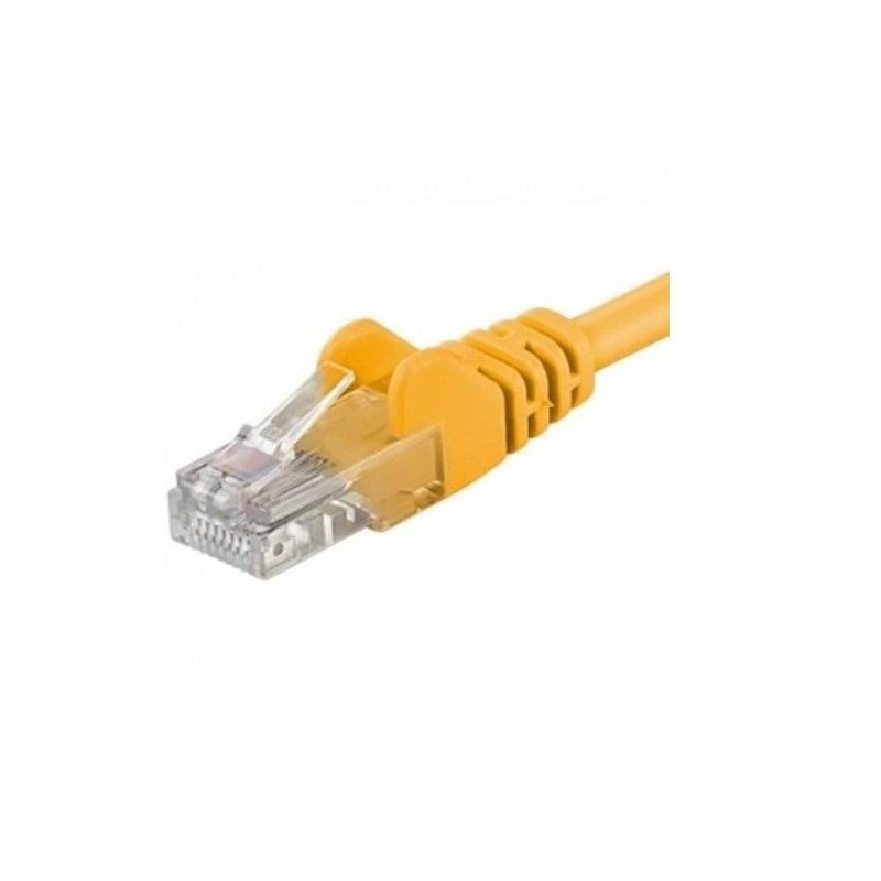 Patchcord utp rj45-rj45 cat.5e 0.25m galben utp-5e-0.25-y pachcord din cupru