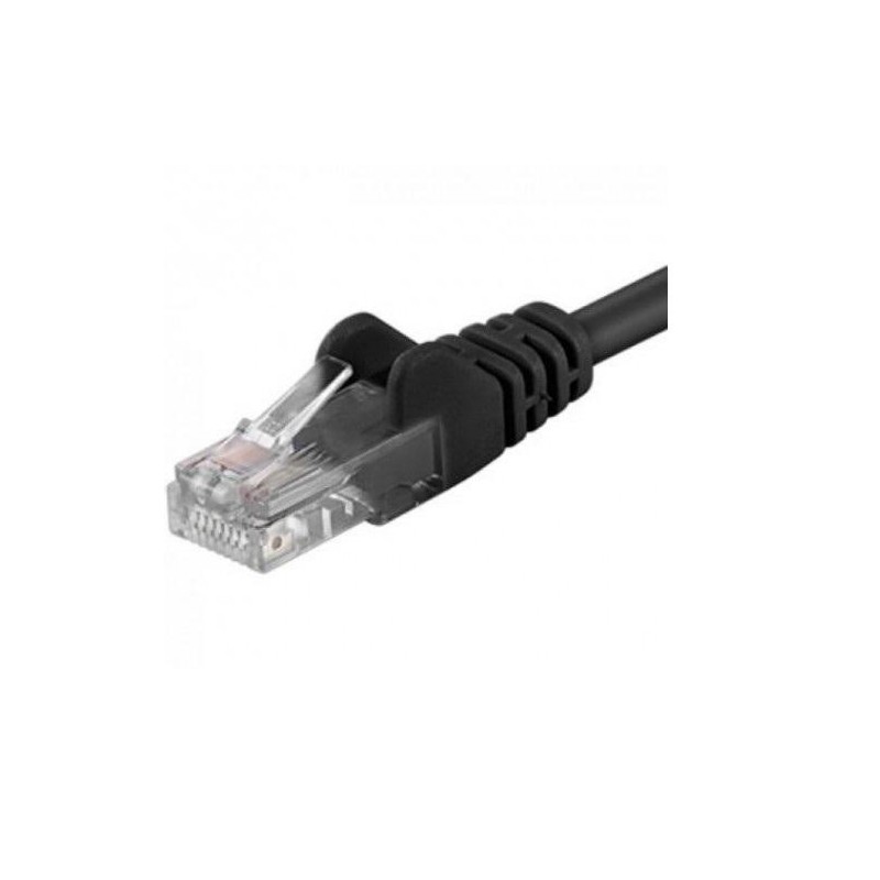 Patchcord utp rj45-rj45 cat.5e 0.5m negru utp-5e-0.5-bk pachcord din cupru