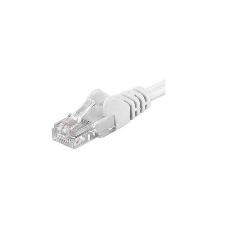 Patchcord utp rj45-rj45 cat.5e 0.5m alb utp-5e-0.5-w pachcord din cupru