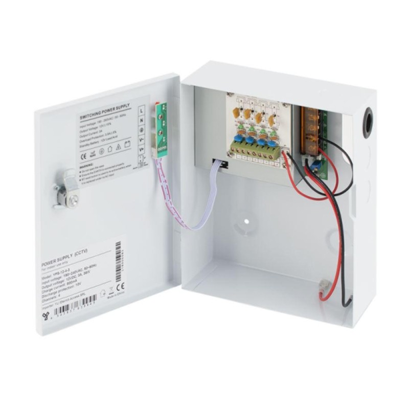 Sursa cu backup 4 canale comutatie tensiune de intrare: 190-265vca 50-60hz tensiune de iesire: 13.8vcc