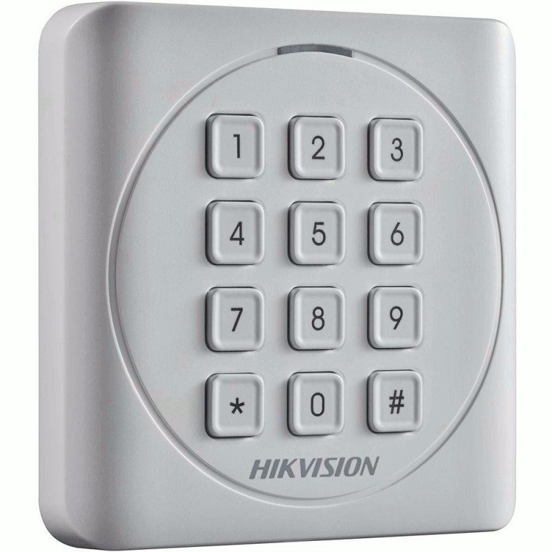 Cititor card cu tastatura hikvision ds-k1801mk citeste carduri mifare 13.56mhz distanta citire: 50mm comunicare: wiegand