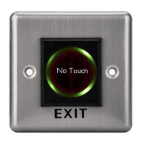 Buton de iesire cu infrarosu incastrabil nd-eb15-2iesire contact:no/nc icon: no touch led stare bi-color: albastru-