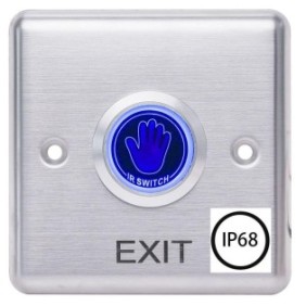 Buton de iesire cu infrarosu waterproof incastrabil nd-eb35 iesire contact:no/nc icon: hand ip68  led stare