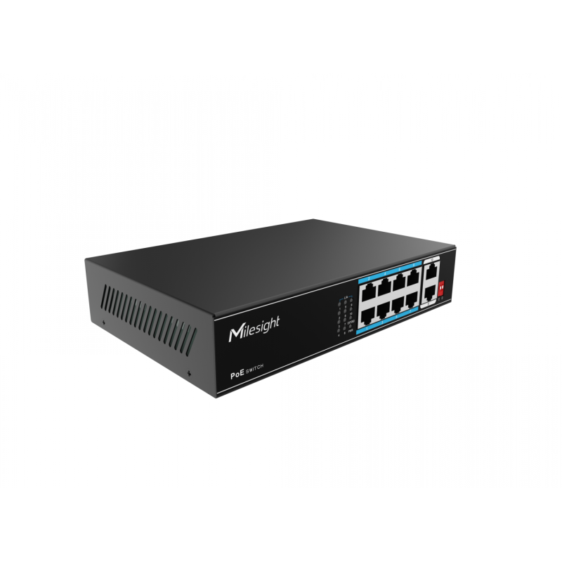 Poe switch milesight 4 porturi poe porturi: 4x10/100mbps poe ports (rj45) + 2x100mbps uplink ports