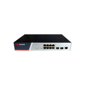 Switch hikvision ds-3e2510p(b) switching capacity 336 gbps 8 gigabit poe electrical ports and 2 gigabit