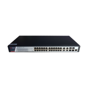 Switch 24 porturi poe gigabit hikvision ds-3e2528p(b)(o-std) full managed 24  x gigabit poe electrical ports