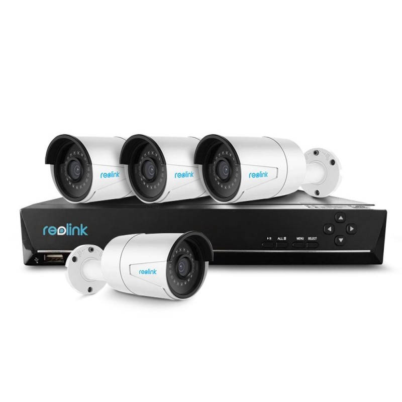 Sistem supraveghere ip exterior reolink rlk8-410b4 4 camere 5 mp ir 30 m 4 mm