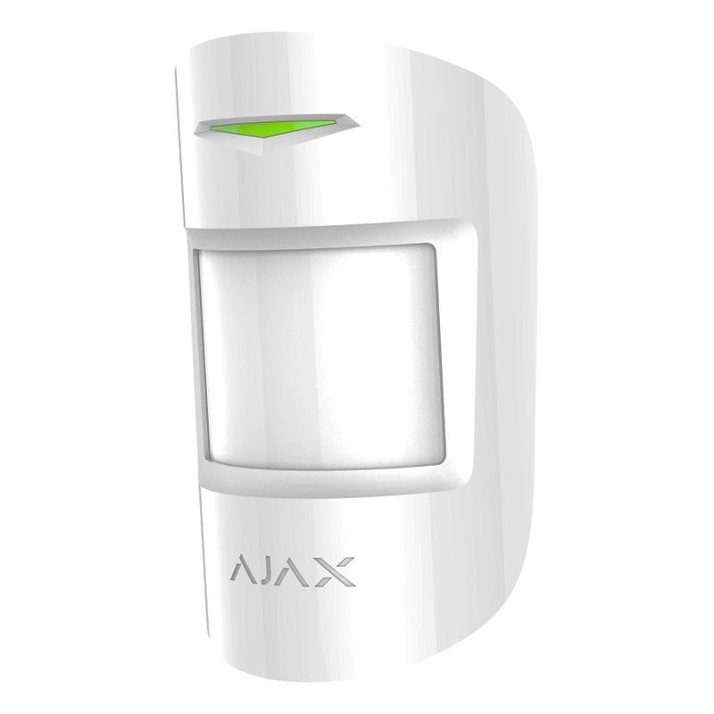 Detector de miscare si geam spart wireless alb - ajax detectie miscare si geam spart: