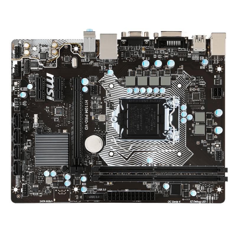 Placa de baza msi socket lga1151 h110m pro-vd intel h110 2*ddr42133mhz 1*vga 1*dvi 1*pciex16 2*pciex1