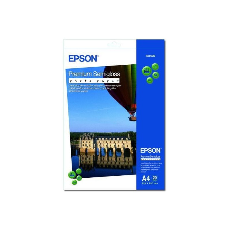 Hartie foto epson s041332 dimensiune a4 20 coli tip semiglossy greutate 251g/m2