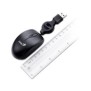 Mouse genius cu fir optic micro traveler v2 1200dpi negru cablu retractabil 74mm lungime usb