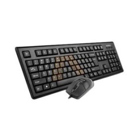 Kit tastatura + mouse a4tech krs-8572 cu fir negru tastatura krs-85 mouse op-720 usb