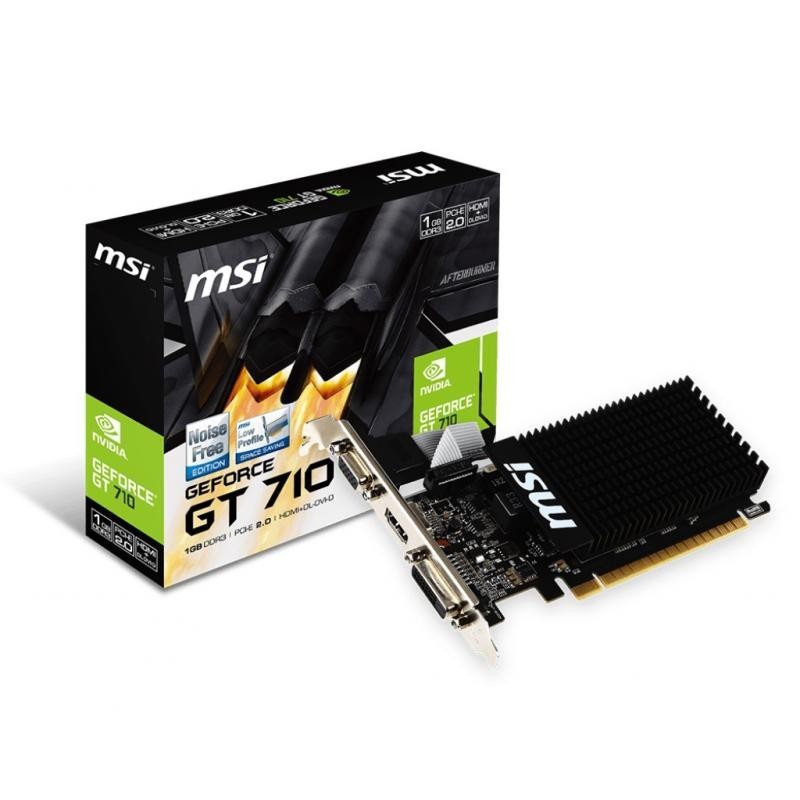 Placa video msi nvidia gt710 1gd3h lp gt 710 pci-e 1024mb ddr364 bit memory cloock