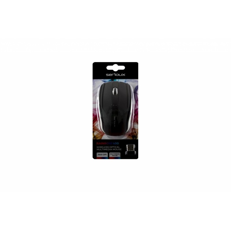 Mouse serioux rainbow 400 fara fir usb senzor optic distanta de operare 10m precizie: 1000/1600dpi