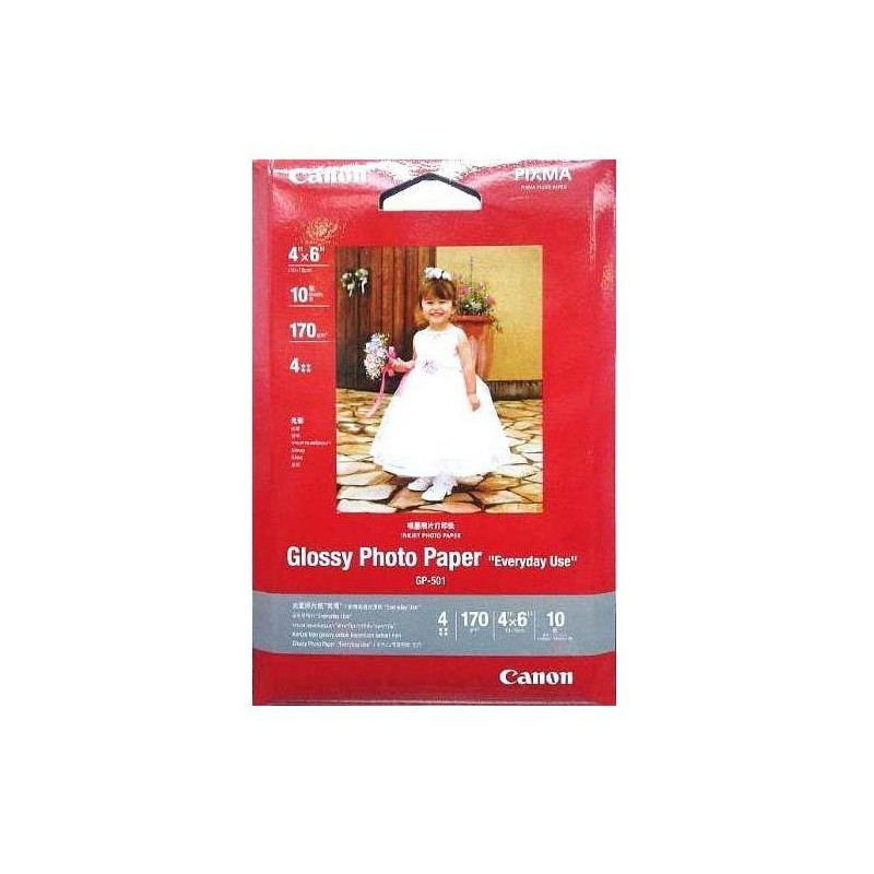 Hartie foto canon gp-501s10 dimensiune 10x15 cm 10 coli tip glossy greutate 200g/m2