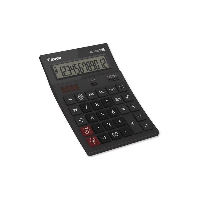 Calculator birou canon as1200 12 digiti display lcd vertical inclinat separator de mii functie schimbare de