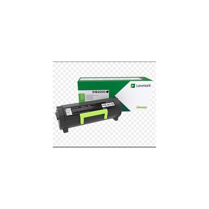 Toner lexmark 51b2000 black 2.5 k ms317dn ms417dn ms517dnms617dn mx317dn mx417dn mx517dn mx617dn.