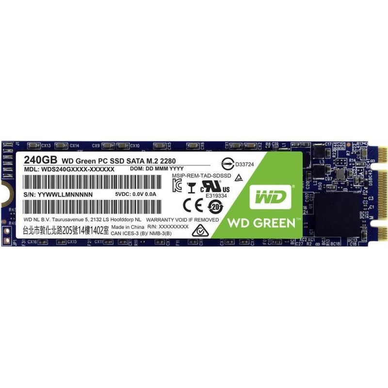 Ssd wd 240gb green m.2 2280 sata rata transfer r/w 540mbs/465mbs