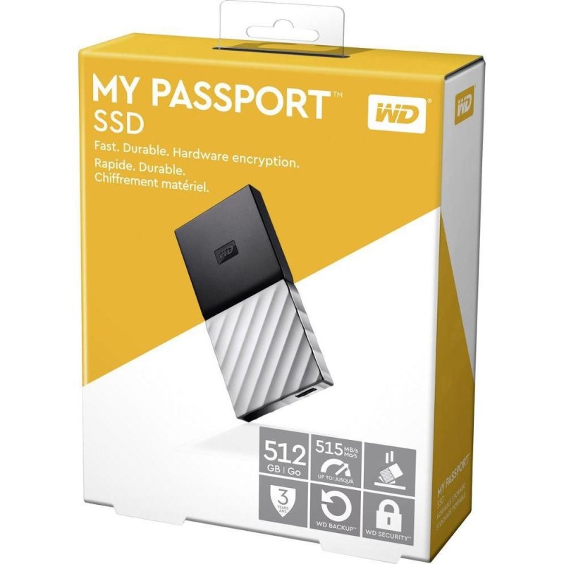 Ssd extern wd 2.5 512gb my passport usb3.1 compatibil cu usb3.0/2.0 dimensiuni: 10 x 45