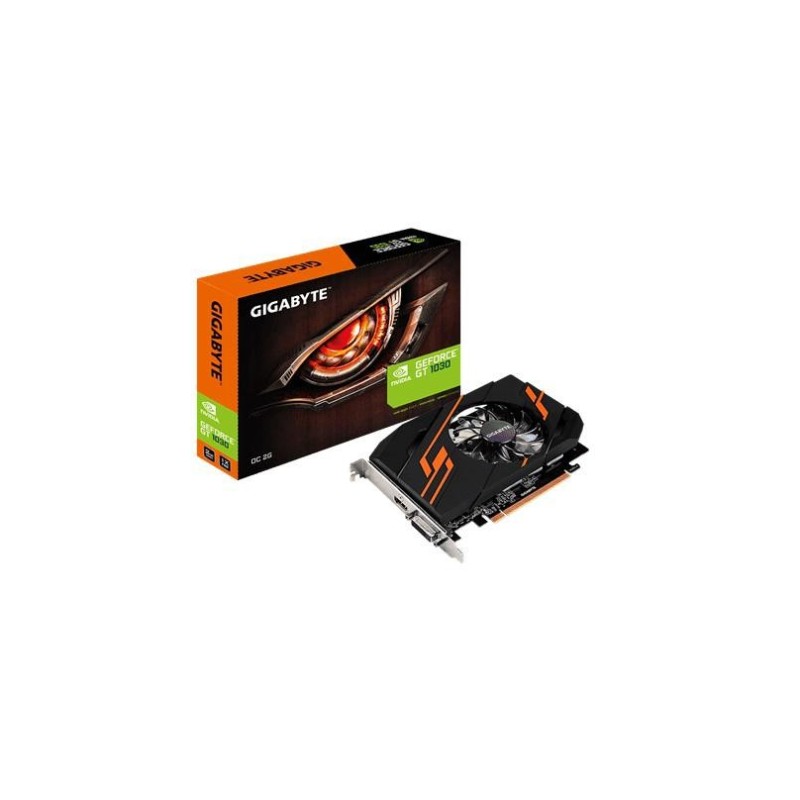 Placa video gigabyte geforce gt 1030 2gb gddr5 64-bit n1030oc-2gi boost: 1544 mhz/ base: 1290