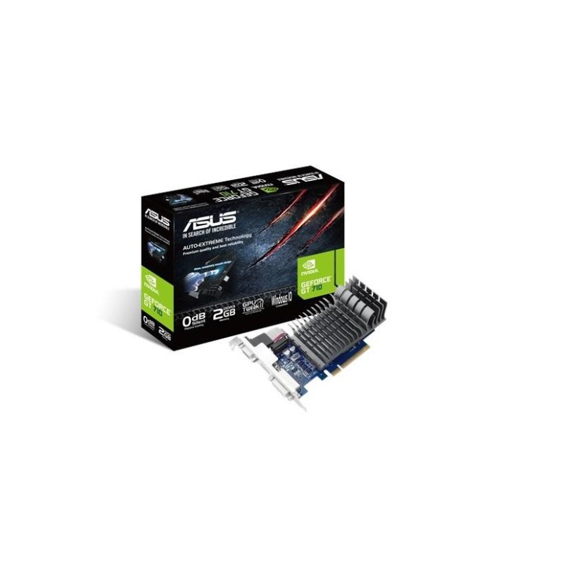 Placa video asus nvidia geforce gt 710 710-2-sl-brk pci express 2.0 ddr3 2gb 64-bit engine