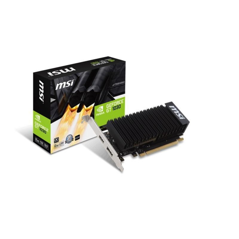 Placa video msi nvidia geforce gt 1030 2gh lp oc 2gb gddr5 64-bit pciexpress 3.0